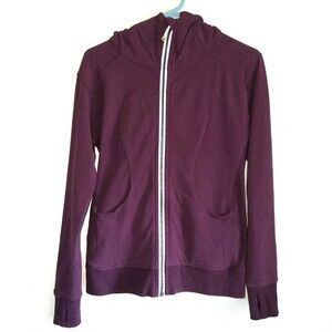 Lululemon On The Daily Hoodie Heathered Bordeaux Drama French Terry Size 4